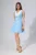 Rochie eleganta cu rever si flori 3D Aniela Bleu