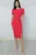 Rochie eleganta cu slit pe picior si umeri deosebiti