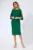 Rochie eleganta cu strass-uri si funda pe umar Zenia Verde