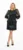 Rochie eleganta de culoare neagra cu gri cu maneci cu design deosebit