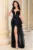Rochie eleganta de seara neagra Mirela cu trena pe o parte
