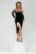 Rochie eleganta din catifea cu broderie argintie si slit pe picior