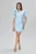Rochie eleganta din crepe cu floare 3D Britley Bleu