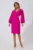 Rochie eleganta din crepe cu maneci bufante Ajda Ciclam