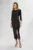 Rochie eleganta din licra cu butoni aurii Judith Neagra