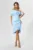 Rochie eleganta din neopren cu floare 3D Ines Bleu