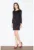 Rochie eleganta – din piele intoarsa – neagra – cu maneca lunga