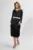Rochie eleganta din satin cu detalii metalice aurii Trianna Neagra