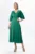Rochie eleganta din satin cu maneci scurte asimetrice Tadeea Verde
