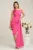 Rochie eleganta din stofa fucsia cu peplum in talie