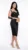 Rochie eleganta din tafta cu broderie in partea superioara si pense in zona taliei
