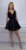 Rochie eleganta din tafta neagra cu design deosebit