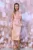 Rochie eleganta din tafta roz prafuit cu broderie florala 3D in partea superioara