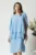 Rochie eleganta din voal bleu cu capa