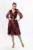 Rochie eleganta din voal cu imprimeu Lida Rosu Floral