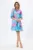 Rochie eleganta din voal cu imprimeu Mindy Bleu Multi