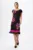 Rochie eleganta din voal imprimeu floral Nunzia Neagra