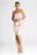 Rochie eleganta – fara bretele – bej – poliester