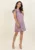 Rochie eleganta idn tafta cu buzunare laterale si perle la decolteu