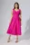 Rochie eleganta in clos cu fundite Alena Fucsia