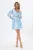 Rochie eleganta in clos din voal cu imprimeu floral Darina Bleu