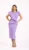 Rochie eleganta lila cu volan amplu in lateral