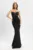 Rochie eleganta lunga cu broderie si bretele subtiri