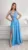 Rochie eleganta lunga din tull fin bleu cu perle