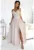 Rochie eleganta maxi pe bretele –  XL – Crem