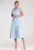 Rochie eleganta – midi – bumbac – fara maneci – cu curea –