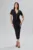 Rochie eleganta midi cu butoni si maneci scurte Dominga Neagra