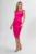 Rochie eleganta midi cu volan din talie Sebastiana Ciclam