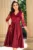 Rochie eleganta midi in clos Inna bordo