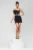Rochie eleganta neagra accesorizata cu pene si banda din cristale