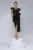 Rochie eleganta neagra cu accesorii din material usor elastic