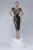 Rochie eleganta neagra cu lungimea midi conica cu slit pe picior