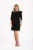 Rochie eleganta neagra cu maneca cu floare maxi
