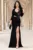Rochie eleganta pretioasa Vanda tip sirena cu flori 3D