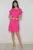 Rochie eleganta roz cu flori aplicate manual
