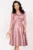 Rochie eleganta roz midi Britney in clos cu maneci din tulle