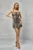 Rochie eleganta scurta cu broderie si perle negre pe exterior