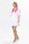 Rochie eleganta tip baby doll cu rever ciclam Dalila Alba