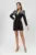 Rochie eleganta tip sacou cu accesorii pretioase pe umeri
