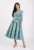 Rochie eleganta vaporoasa cu croiala in clos si talie marcata