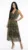 Rochie eleganta verde cu imprimeu leopard si croi in clos
