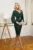 Rochie eleganta verde din dantela si voal