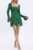 Rochie eleganta verde scurta cu decolteu drept