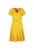 Rochie evazata cu decolteu in V – Galben