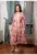 Rochie evazata cu imprimeu floral 4695D – Roz 17076