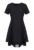 Rochie evazata cu maneci scurte – Negru